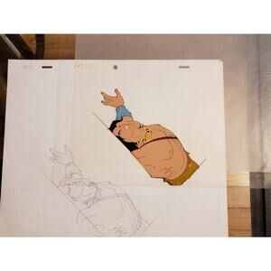 CONAN THE ADVENTURER Cartoon Animation 10x12.5" Cel 1D 298-7 Conan Hurt On Back